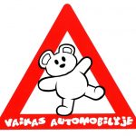 Magnetinis lipdukas VAIKAS AUTOMOBILYJE „Meškiukas“, 140x140x140mm