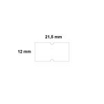 Lipnios etiketės į kainų ženklintuvus, 21,5x12mm, baltos sp.