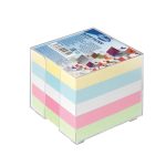 Lapeliai užrašams 90x90mm, 800 lapelių, spalvoti, neklijuoti, plastikinėje dėžutėje