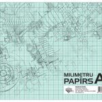 Milimetrinio popieriaus albumas, A4, 20 lapų
