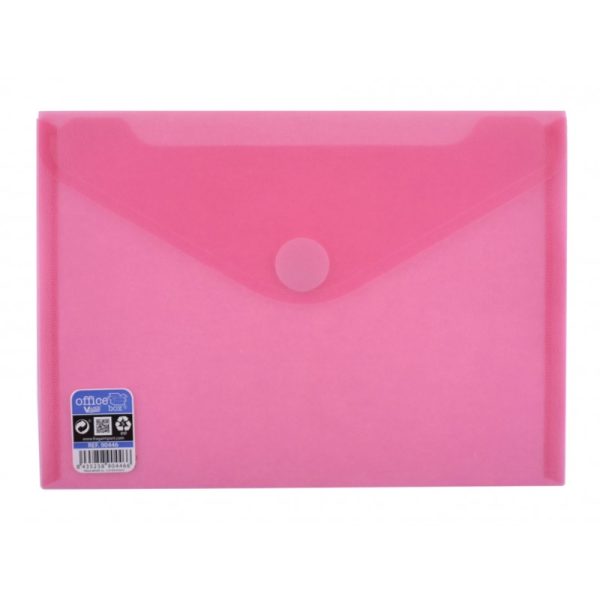 Plastikinis vokas su spaustuku Office Box A5 raudonas