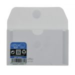 Plastikinis vokas su spaustuku Office Box 105x62mm skaidrus