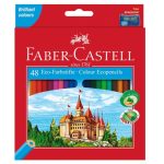 Spalvoti šešiabriauniai pieštukai, Faber-Castell Pilis, 48 sp.