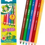 Spalvoti šešiabriauniai pieštukai X-BIG, Jolly, 6 sp.