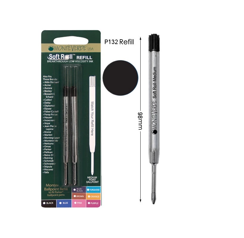 Monteverde 36 Šerdelė Monteverde Soft Roll P132BK juoda - Image 1