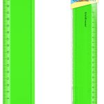 Plastikinė liniuotė NEON, ErichKrause, 30cm, permatoma, neoninė žalia sp., blisteryje
