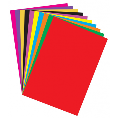 Spalvotas popierius A4, 12 l. Spalvotas popierius, A4, 12 sp., dvipusis, 80gsm - Image 1