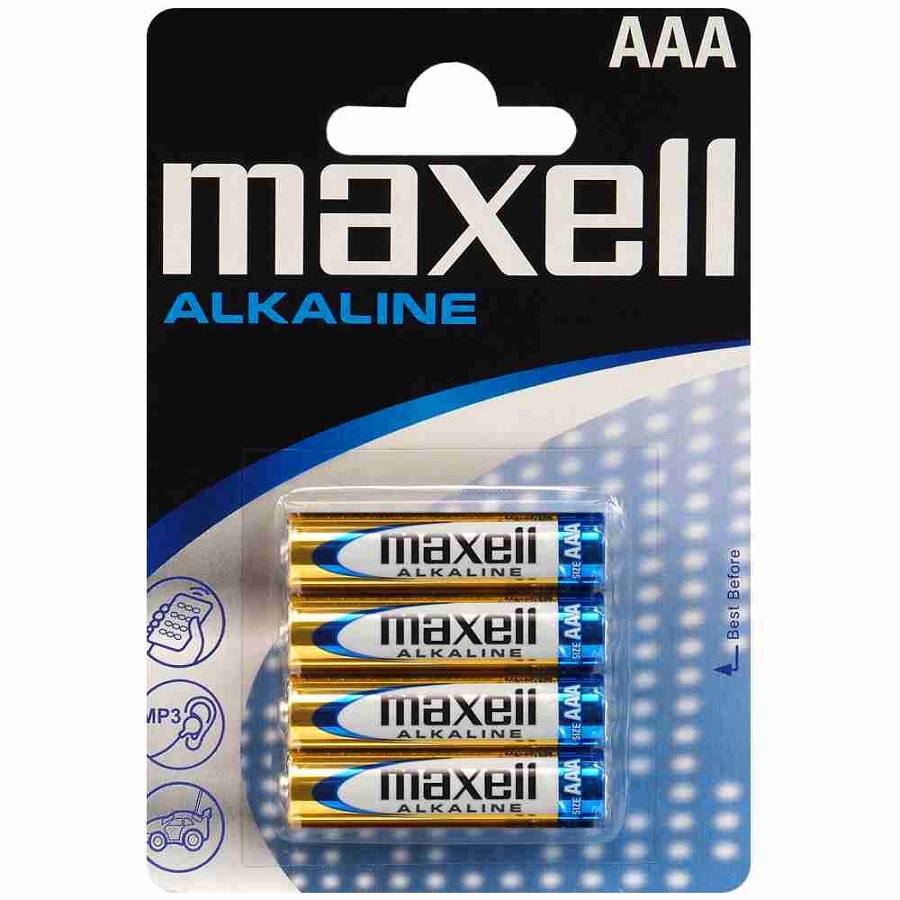 baterija 164010_1600863446 Baterijos Maxell Alkaline, AAA (LR03), 4 vnt. - Image 1