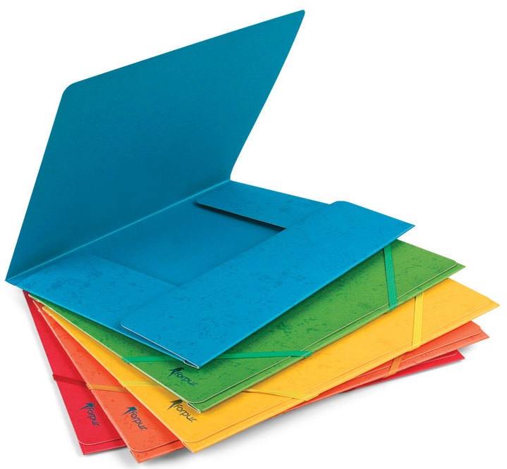 Dėklas kartoninis Foropus Kartoninis dėklas su guma , A4, 400gsm, geltonos sp. - Image 1