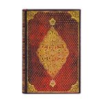 Prabangi, rankų darbo užrašų knyga GOLDEN TREFOIL, Paperblanks, 240 psl., 100 gsm, su aukso sp. detalėmis, su skirtuku, vokeliu ir gumele