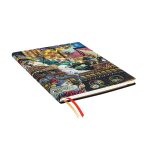 Prabangi, rankų darbo užrašų knyga MAIDEN VOYAGE, Paperblanks, 128 psl., 100 gsm., su žvilgančiomis detalėmis, su 2 skirtukais, vokeliu ir gumele - Image 4