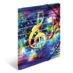 Plastikinis dėklas su guma MUSIC, Herma, A4