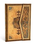 Prabangi, rankų darbo užrašų knyga SAFAVID Paperblanks, 176 psl., 85gsm, su aukso sp. detalėmis, su skirtuku, vokeliu ir magnetiniu užsegimu