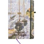 Sąsiuvinis VINCENT VAN GOGH, Centrum, A5, 80 lapų, 77gsm, linija, kietu viršeliu, su skirtuku ir gumele - Image 4