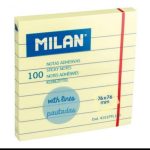 Lipnūs lapeliai MILAN 76x76 mm, geltonos sp., 100 lapelių, linija