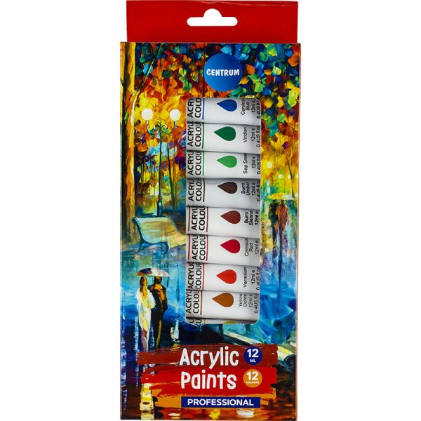Akrilinių dažų rinkinys Centrum, 12 sp. po 12 ml