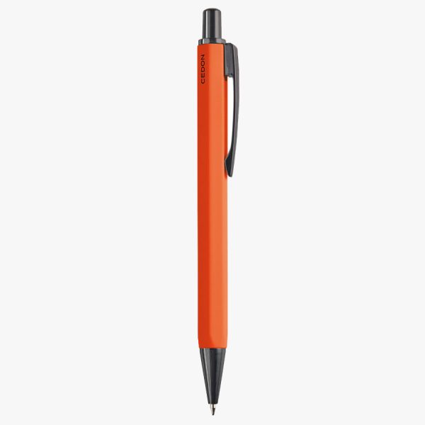 Tušinukas CEDON su lakuotu šešiakampiu oranžinės sp. aliuminio korpusu, 1.0mm, juodos sp.