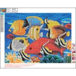 Deimantinės mozaikos rinkinys „EXOTIC FISH”, 400x500mm