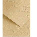 Dekoratyvinis kartonas Nature dark beige emboss A4, 220g, kreminės spalvos