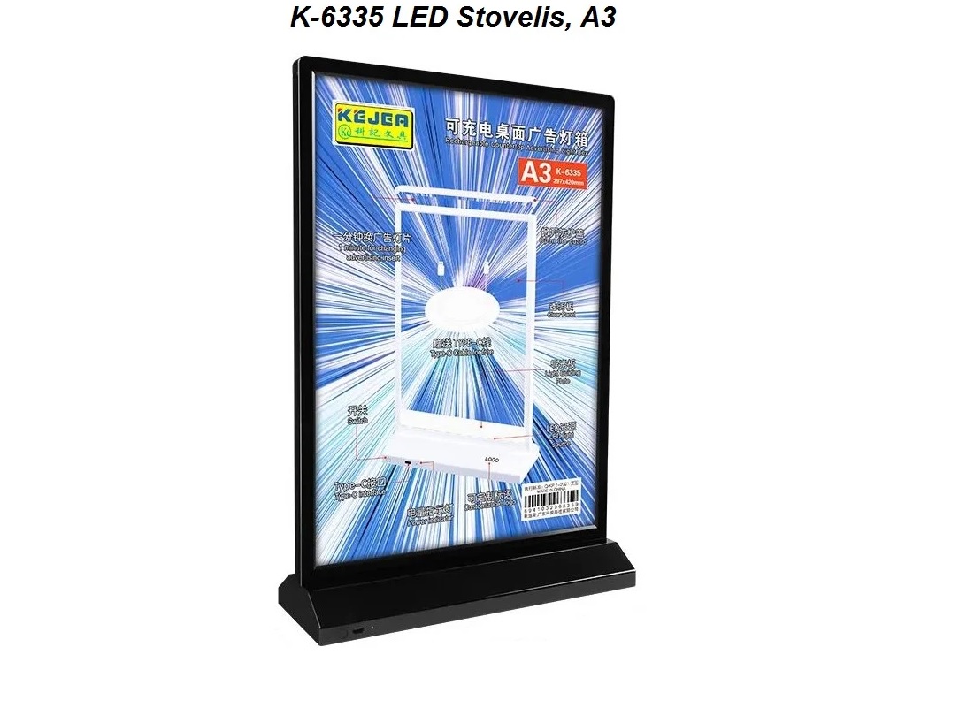 LED stovelis „T“ formos reklaminis LED stovelis K-6335 - Image 1