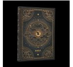 Prabangi, rankų darbo, Darbo knyga-kalendorius 2027 SHADOWS OF NAVARRE, Paperblanks, su aukso spalvos detalėmis, 432 psl, 80gsm, su 2 skirtukais, vokeliu ir gumele