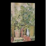 Prabangi, rankų darbo, Darbo knyga-kalendorius 2027 CEZANNE’S TERRACOTTA POTS AND FLOWERS, Paperblanks, su žvilgančiomis detalėmis, 432 psl., 80gsm, su 2 skirtukais, vokeliu ir gumele